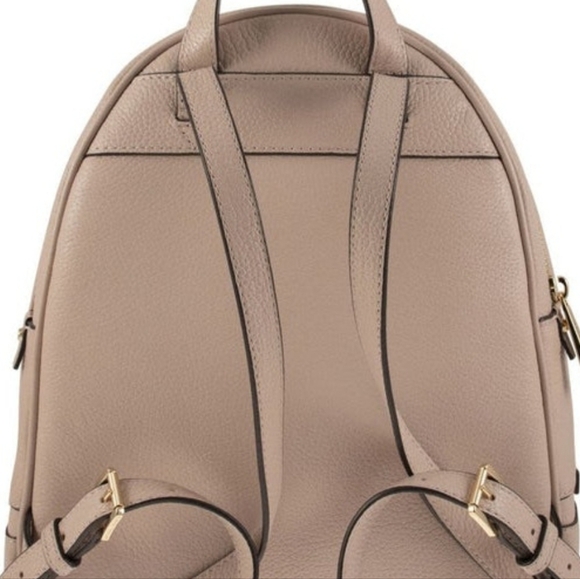 Michael Kors MK Rhea Medium Leather Backpack Soft Pink Gold - Picture 4 of 4
